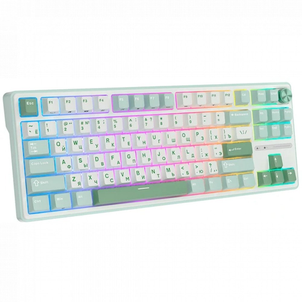 Клавиатура Royal Kludge R87 Pro Sky Cyan (Brown Switch) 6977576550717 Проводная, USB - миниатюра 4