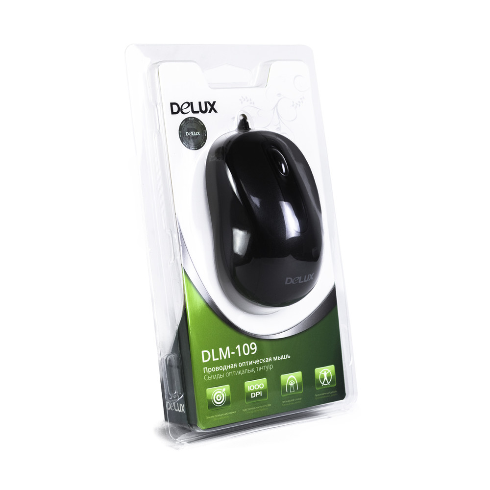 Мышь Deluxe DLM-109OUB Бюджетные, Проводная - миниатюра 3