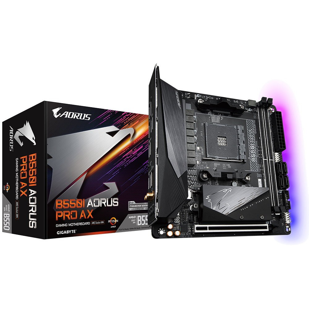 Материнская плата Gigabyte B550I AORUS PRO AX Mini-ITX, AMD AM4 - миниатюра 5
