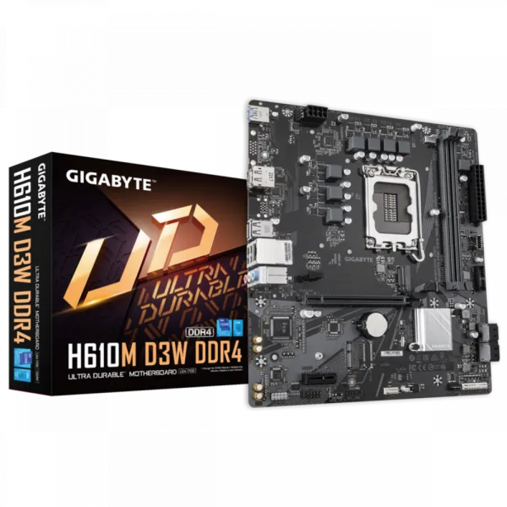 Материнская плата Gigabyte H610M D3W DDR4 Micro-ATX, LGA 1700 - миниатюра 4
