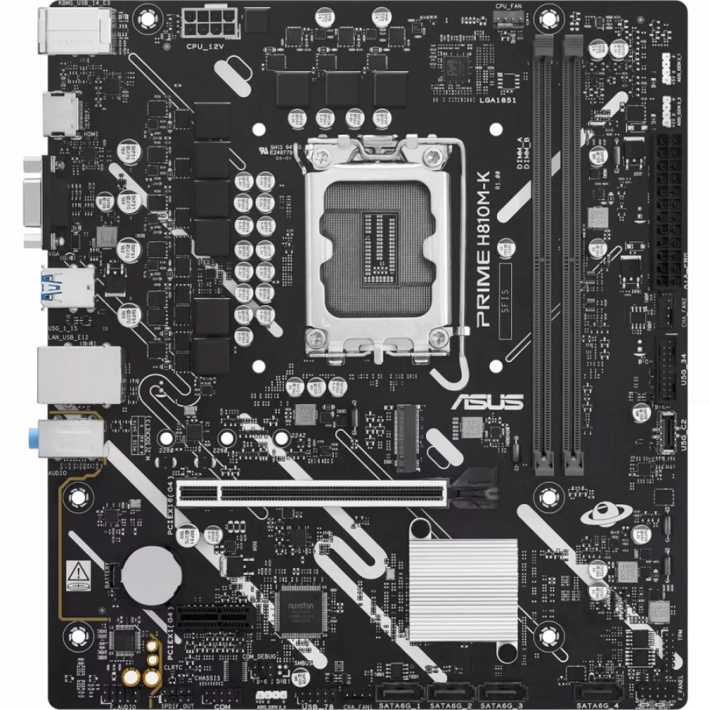 Материнская плата Asus Prime H810M-K 90MB1N10-M0EAY0 Micro-ATX, LGA 1851 - миниатюра 3