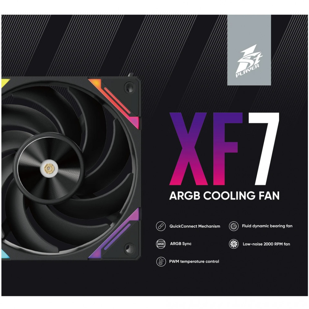 Система охлаждения 1STPLAYER XF7-BK-3IN1 Для системного блока - миниатюра 3