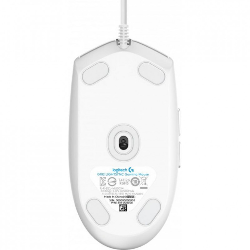 Мышь Logitech G102 LIGHTSYNC, White 910-005824 Игровые, Проводная - миниатюра 5