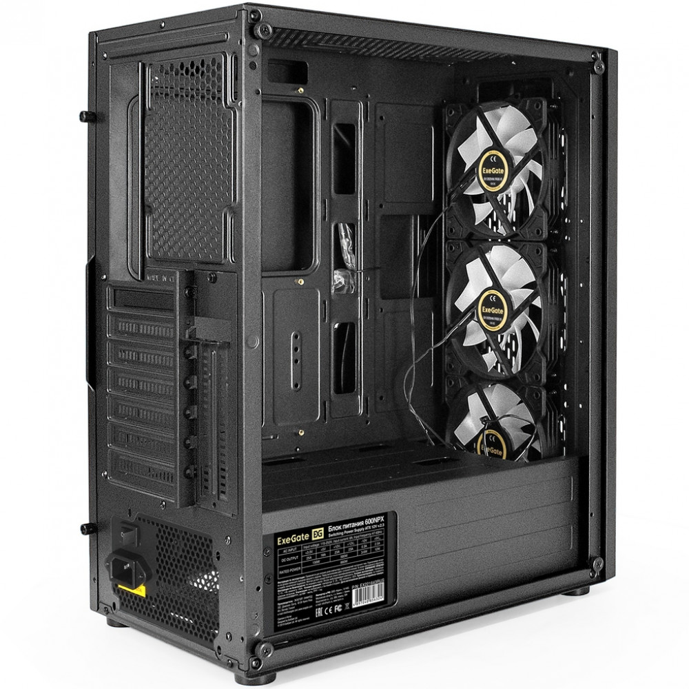 Корпус ExeGate EVO-9205-NPX600 EX294975RUS Mid-Tower - миниатюра 3