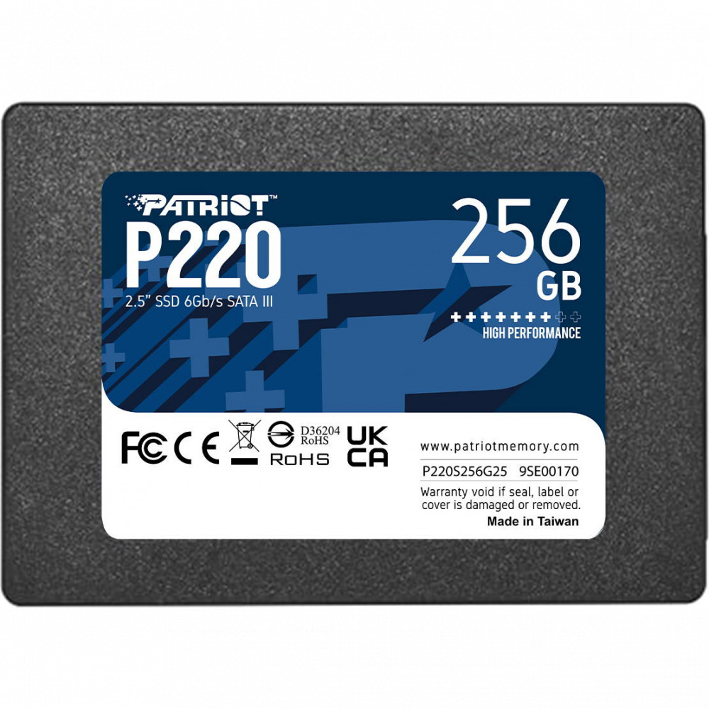 Жесткий диск Patriot P220 P220S256G25 SSD (твердотельные), 256 ГБ, 2.5 дюйма, SATA — фото товара