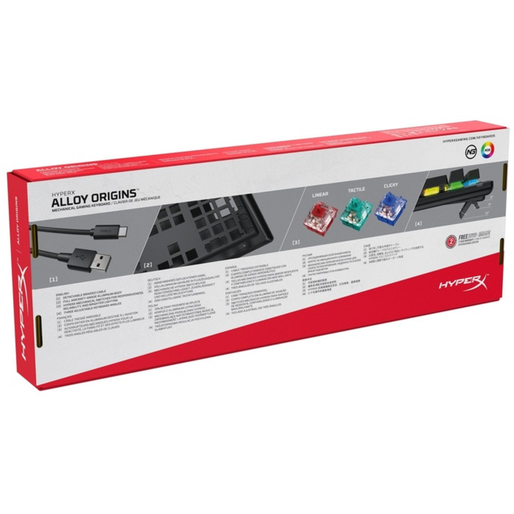Клавиатура HyperX Alloy Origins USB HX-KB6RDX-RU Проводная, USB - миниатюра 7