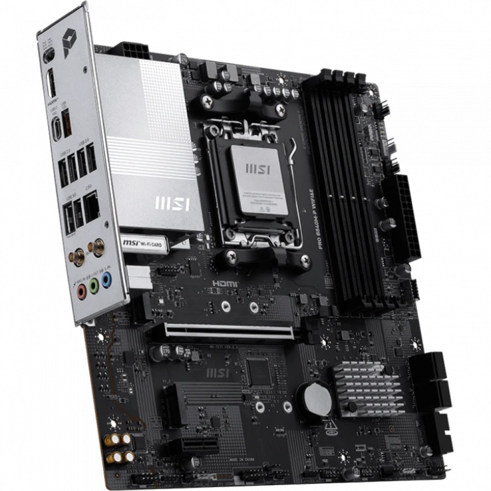 Материнская плата MSI PRO B840M-P WIFI6E Micro-ATX, AMD AM5 - миниатюра 2