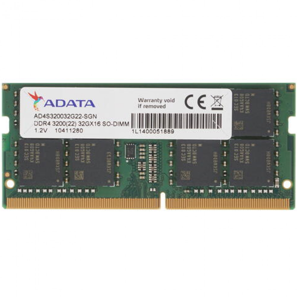ОЗУ ADATA Premier AD4S320032G22-SGN SO-DIMM, DDR4, 32 Гб, 3200 МГц — фото товара