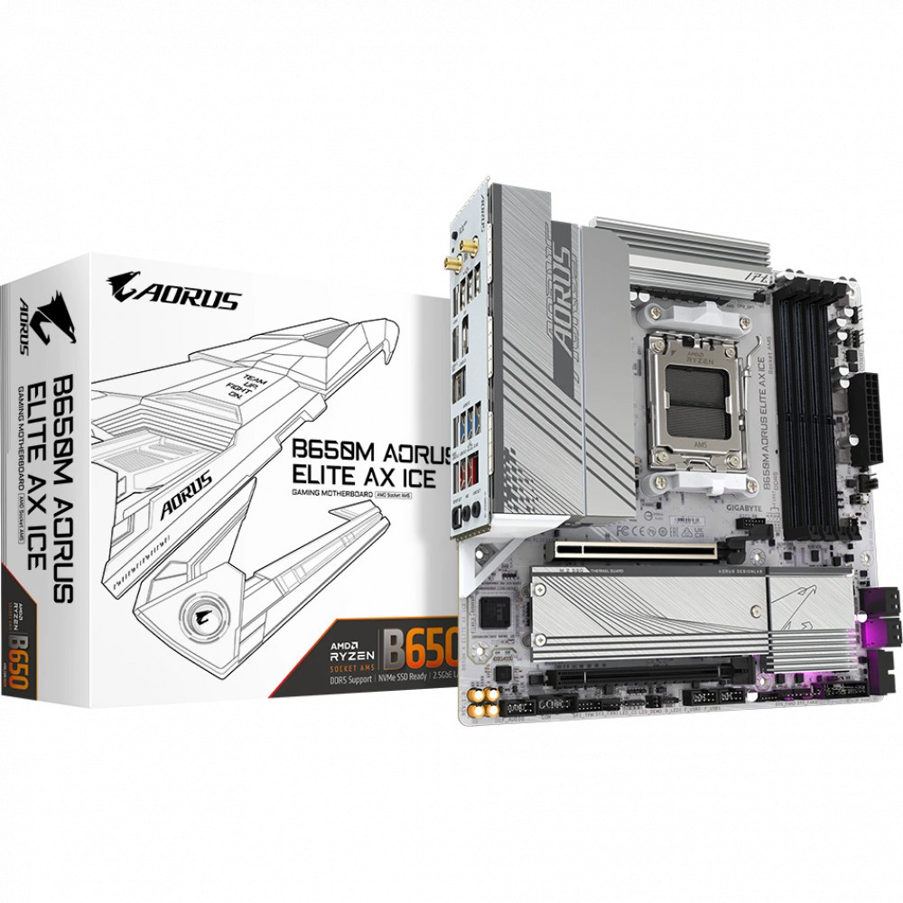 Материнская плата Asus B650M A ELITE AX ICE Mini-ATX, AMD AM5 - миниатюра 6