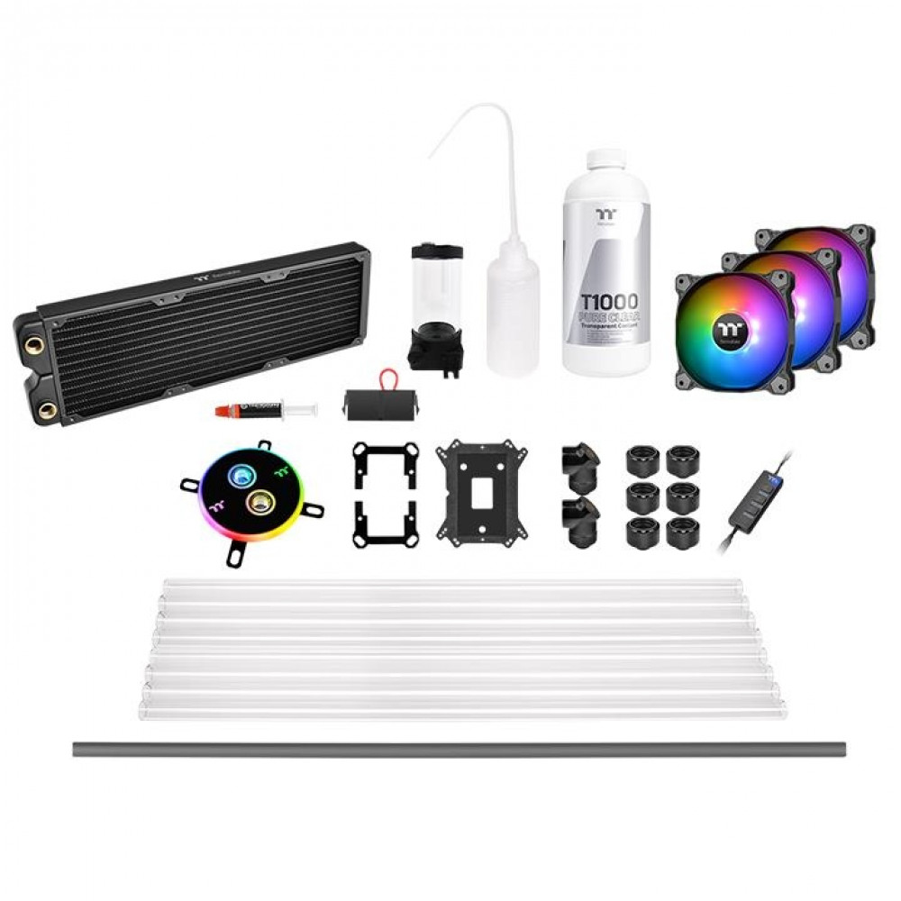 Система охлаждения Thermaltake Комплект для сборки СВО Pacifice C360 Hard Tube CL-W243-CU12SW-A Для процессора — фото товара
