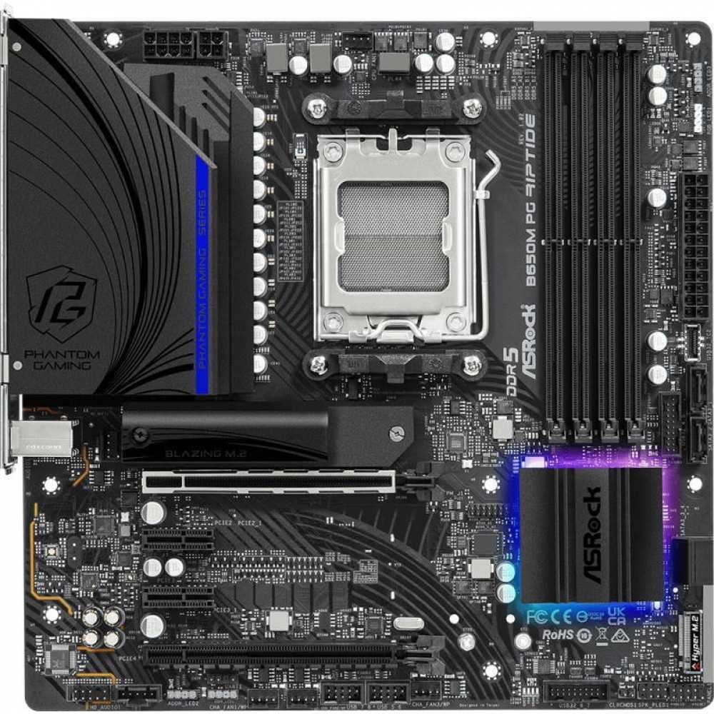 Материнская плата ASRock B650M PG Riptide 90-MXBJ90-A0UAYZ Micro-ATX, AMD AM5 - миниатюра 3