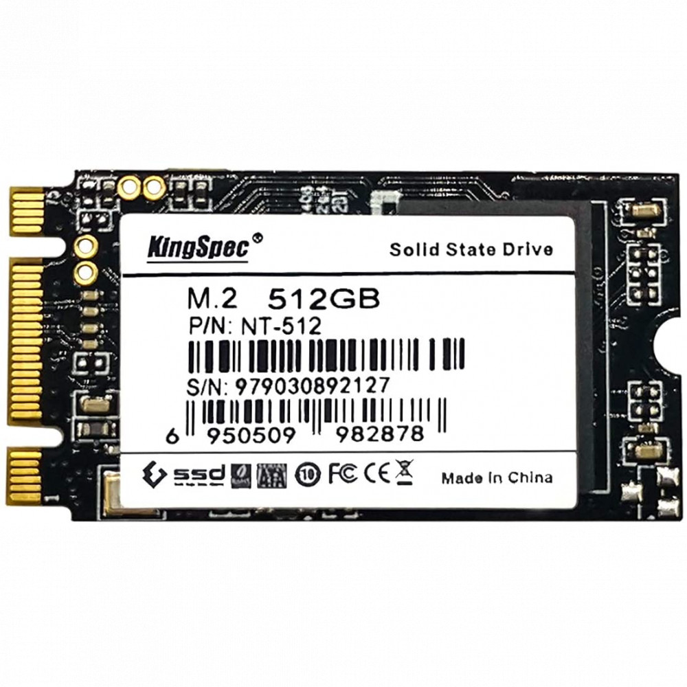 Жесткий диск KingSpec NT-512 2242 SSD (твердотельные), 512 ГБ, M.2, SATA — фото товара