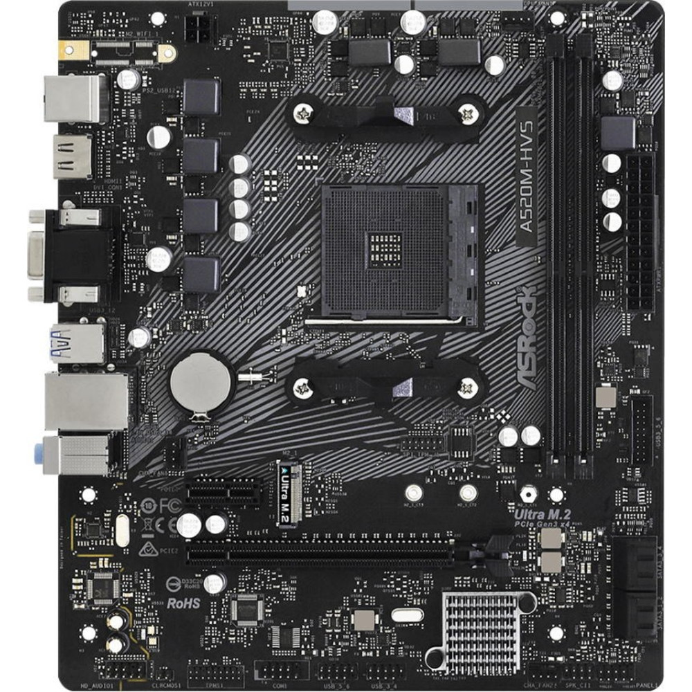 Материнская плата ASRock A520M-HVS Micro-ATX, AMD AM4 - миниатюра 2
