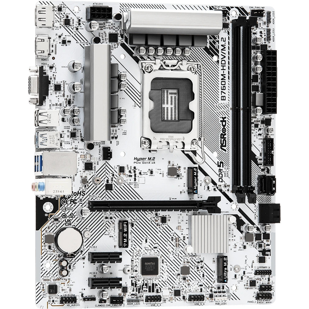 Материнская плата ASRock B760M-HDV/M.2 DDR5 Micro-ATX, LGA 1700 - миниатюра 3
