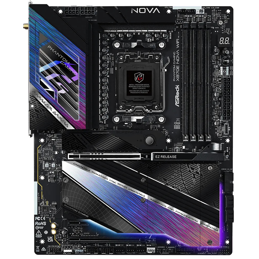 Материнская плата ASRock X870E NOVA WIFI ATX, AMD AM5 — фото товара