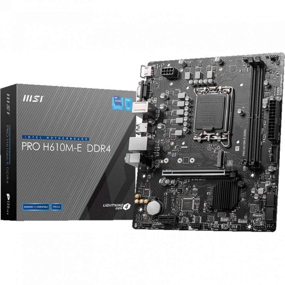 Материнская плата MSI PRO H610M-E DDR4 Micro-ATX, LGA 1700 - миниатюра 5