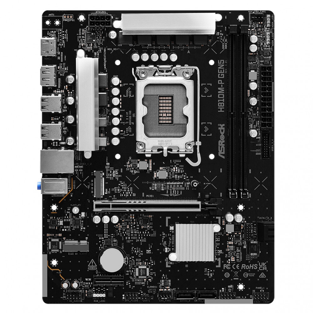 Материнская плата ASRock H810M-P Gen5 Micro-ATX, LGA 1851 — фото товара
