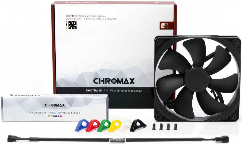 Система охлаждения Noctua NF-A14 PWM chromax.black.swap - миниатюра 2