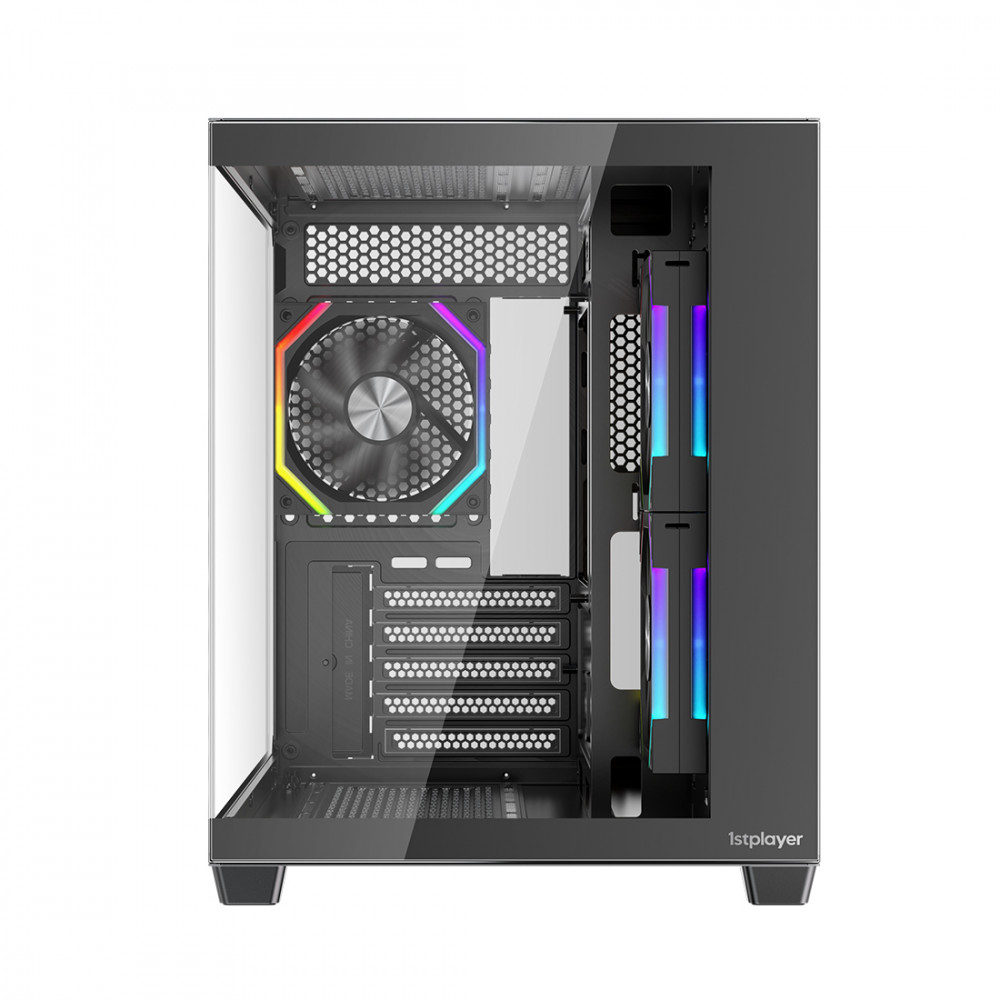 Корпус 1STPLAYER BV6 Black BV6-BK-2FH7R-1FH7 Mini-Tower - миниатюра 3