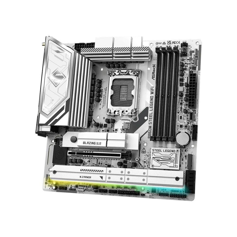 Материнская плата ASRock B860M STEEL LEGEND WIFI Micro-ATX, LGA 1851 - миниатюра 2