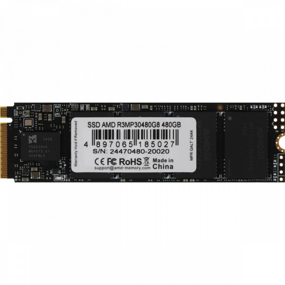 Жесткий диск AMD R3MP30480G8 SSD (твердотельные), 480 ГБ, M.2, PCIe — фото товара