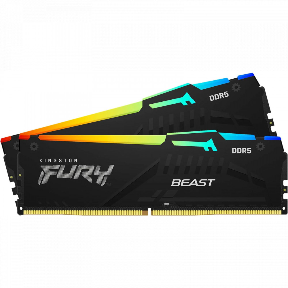 ОЗУ Kingston 2x32GB KF552C40BBAK2-64 DIMM, DDR5, 64 Гб (2 х 32 Гб), 5200 МГц — фото товара