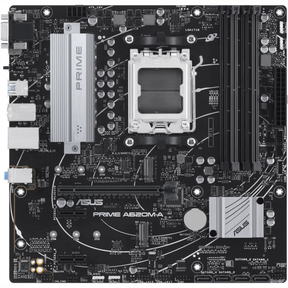 Материнская плата Asus PRIME A620M-A-CSM Micro-ATX, AMD AM5 - миниатюра 2