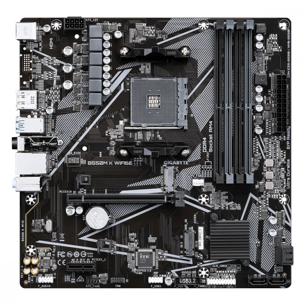 Материнская плата Gigabyte B550M K WIFI6E B550M K WF6E Micro-ATX, AMD AM4 — фото товара