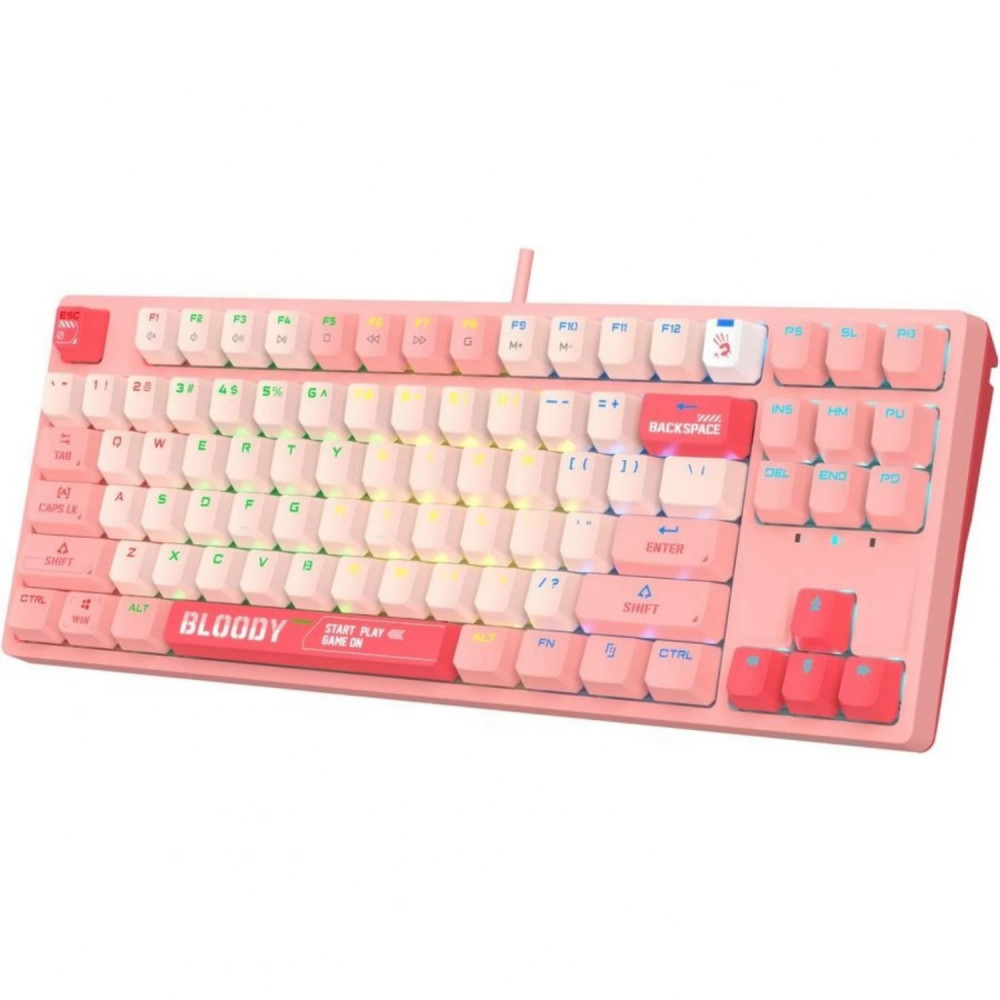 Клавиатура A4Tech Bloody S87 Energy Pink S87 USB ENERGY PINK Проводная, USB - миниатюра 2