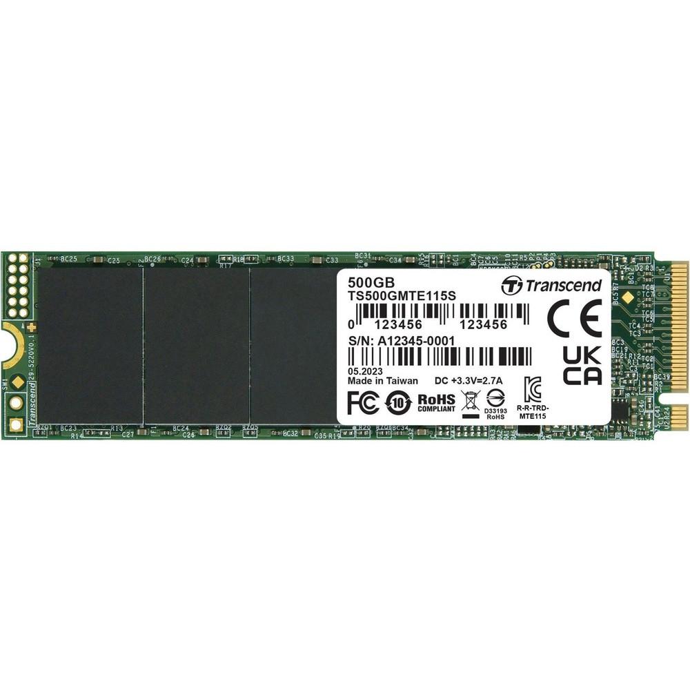 Жесткий диск Transcend MTE115S TS500GMTE115S SSD (твердотельные), 500 ГБ, M.2, PCIe — фото товара