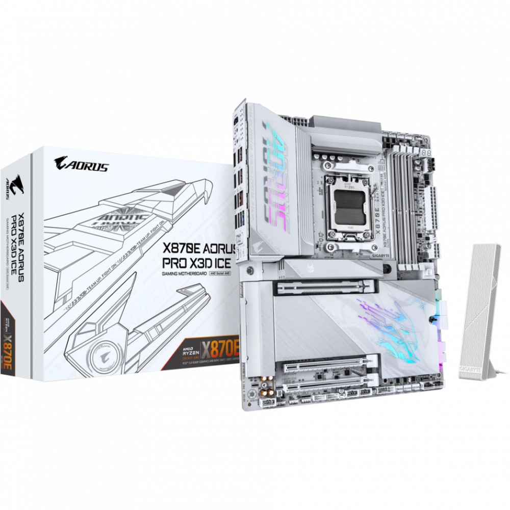 Материнская плата Gigabyte X870E AORUS PRO X3D ICE ATX, AMD AM5 - миниатюра 5