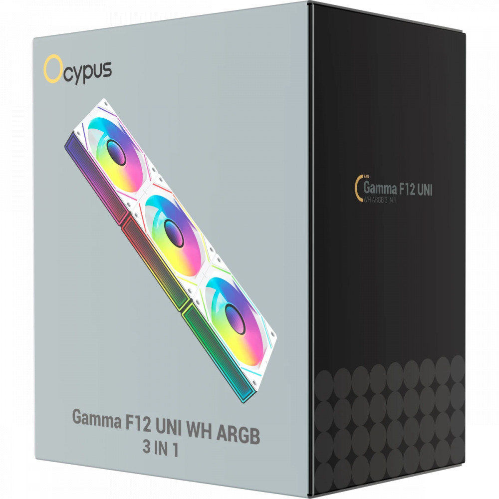 Система охлаждения Ocypus Gamma F12 UNI WH ARGB 3-IN-1 Gamma-F12-WH3AM00U-GL Для системного блока - миниатюра 5