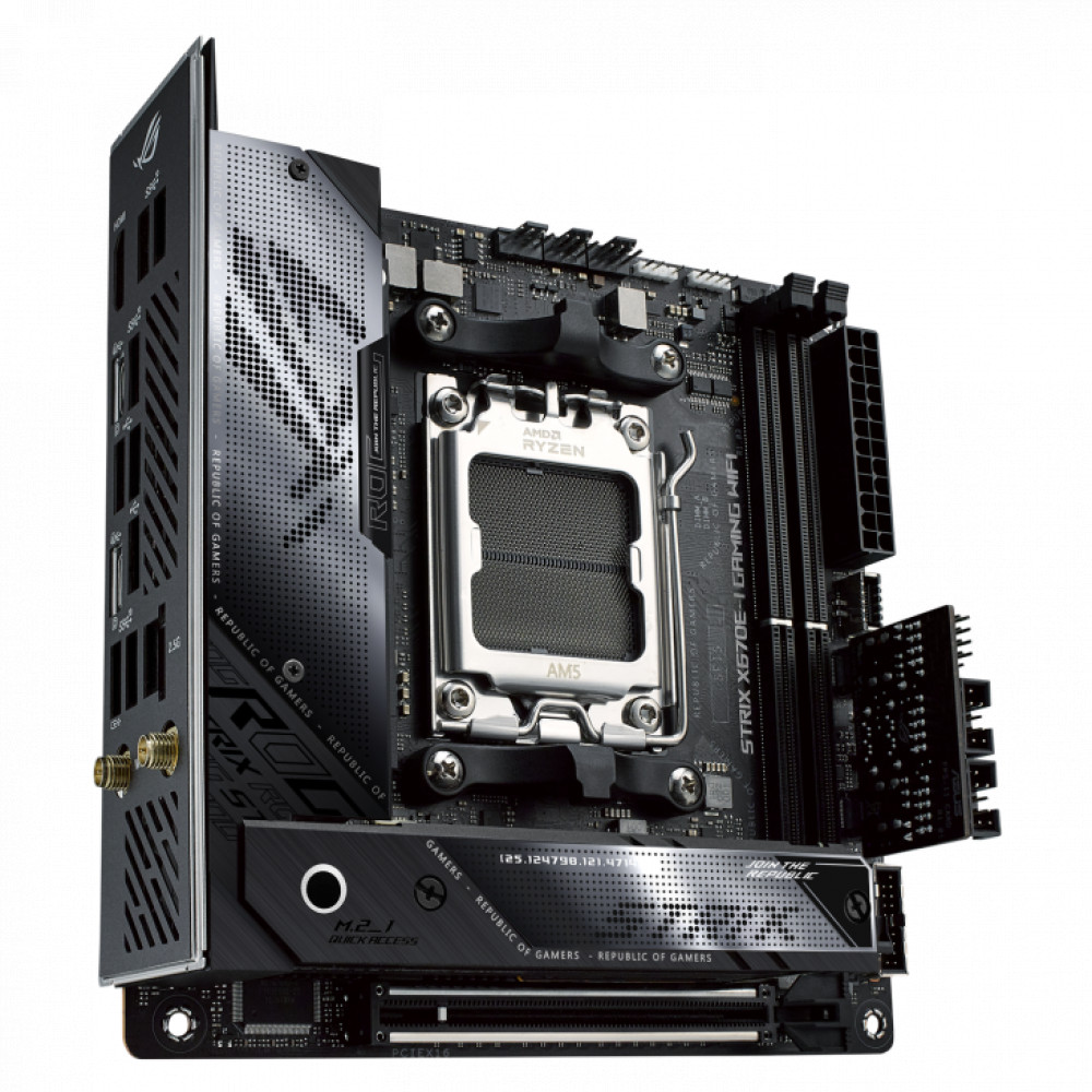 Материнская плата Asus ROG STRIX X670E-I GAMING WIFI Mini-ATX, AMD AM5 - миниатюра 2