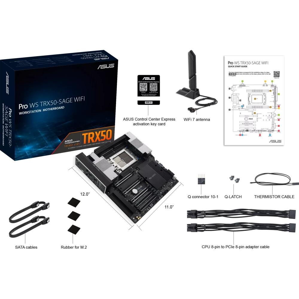 Материнская плата Asus PRO WS TRX50-SAGE WIFI AMD sTR5 - миниатюра 7