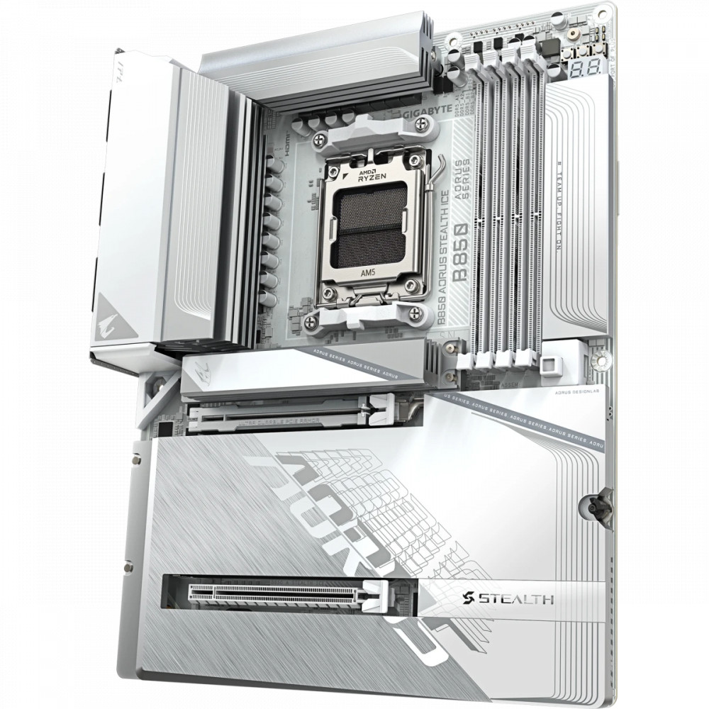 Материнская плата Gigabyte B850 AORUS STEALTH ICE ATX, AMD AM5 - миниатюра 4