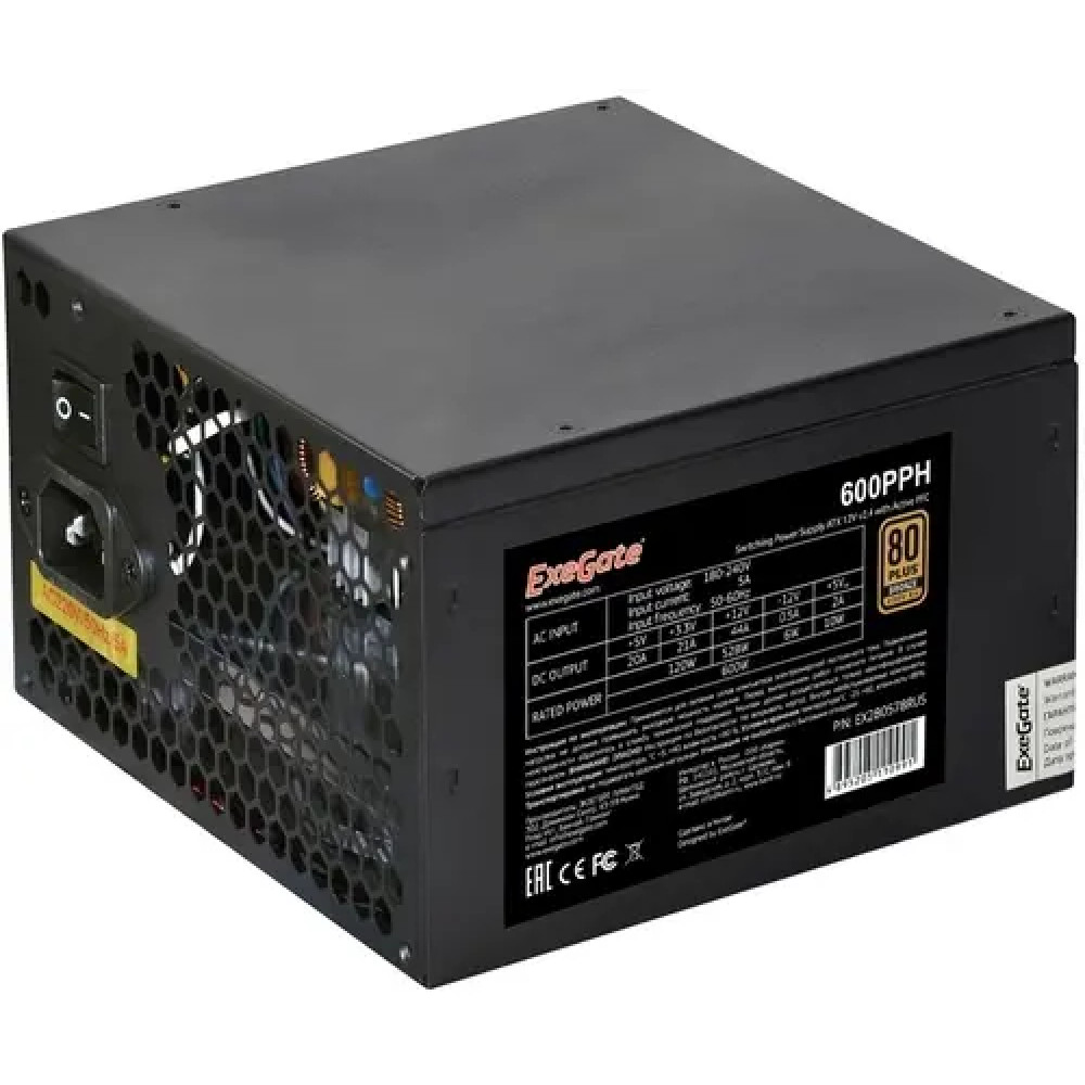 Блок питания ExeGate 80 PLUS Bronze 600PPH S OEM EX280578RUS-OEM-S 600 Вт - миниатюра 2