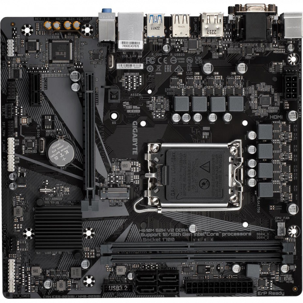 Материнская плата Gigabyte H610M S2H V2 DDR4 Micro-ATX, LGA 1700 - миниатюра 4