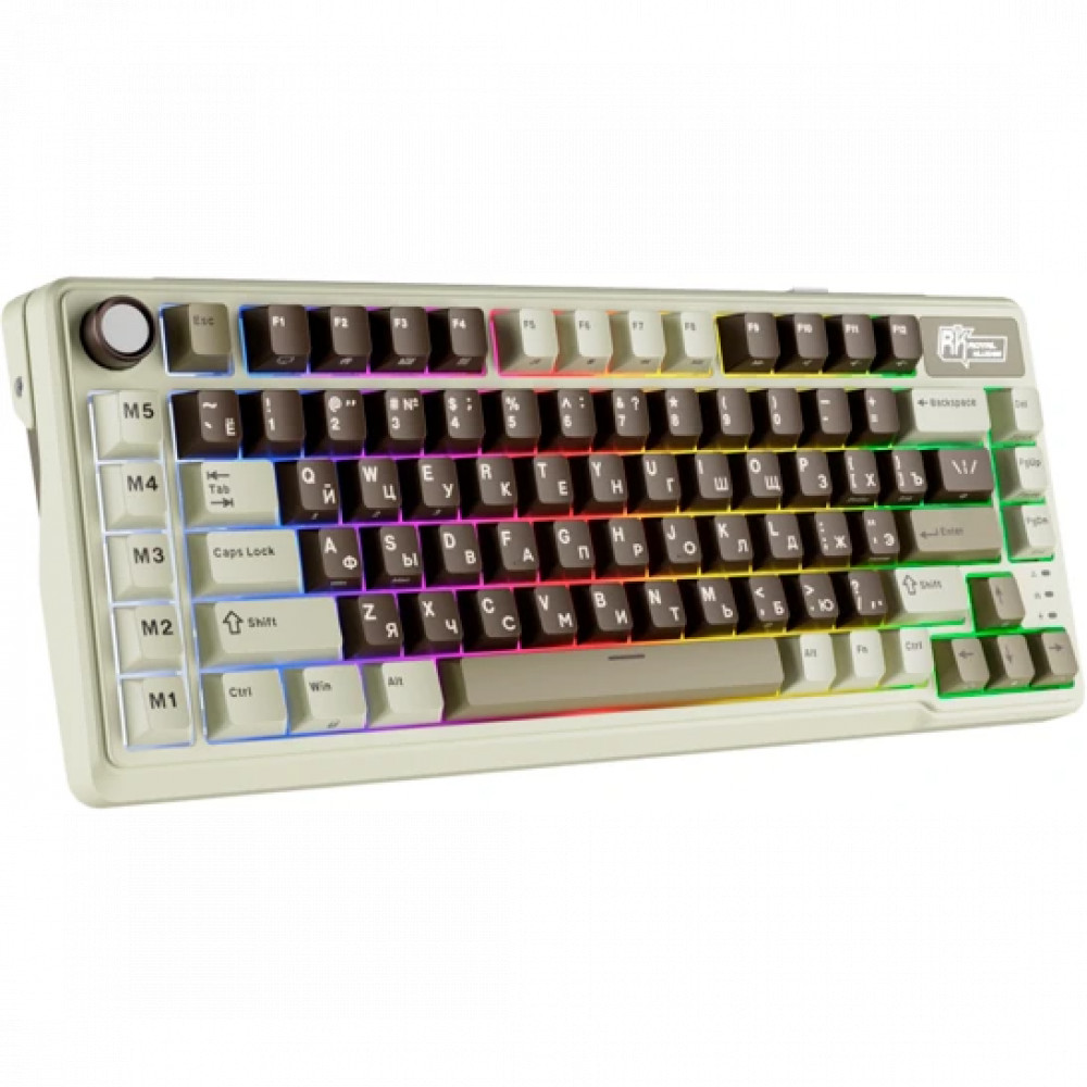 Клавиатура Royal Kludge L75 Mokko Grey (Beige Switch) 6935280827068 Беспроводная, Bluetooth - миниатюра 4