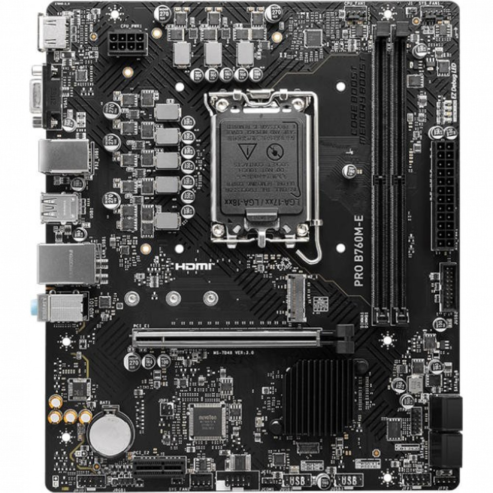 Материнская плата MSI PRO B760M-E Micro-ATX, LGA 1700 - миниатюра 2