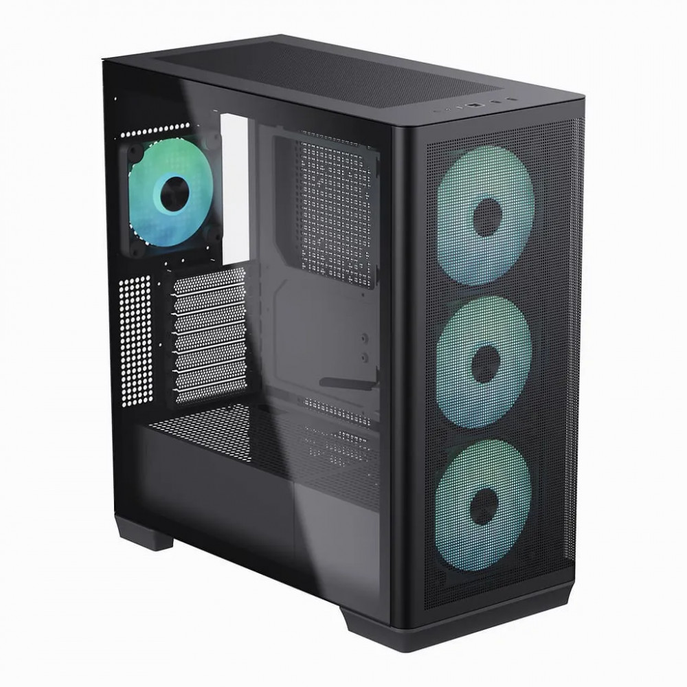 Корпус Aerocool APNX C1-R Black C1-R-BK-V1 Mid-Tower - миниатюра 3