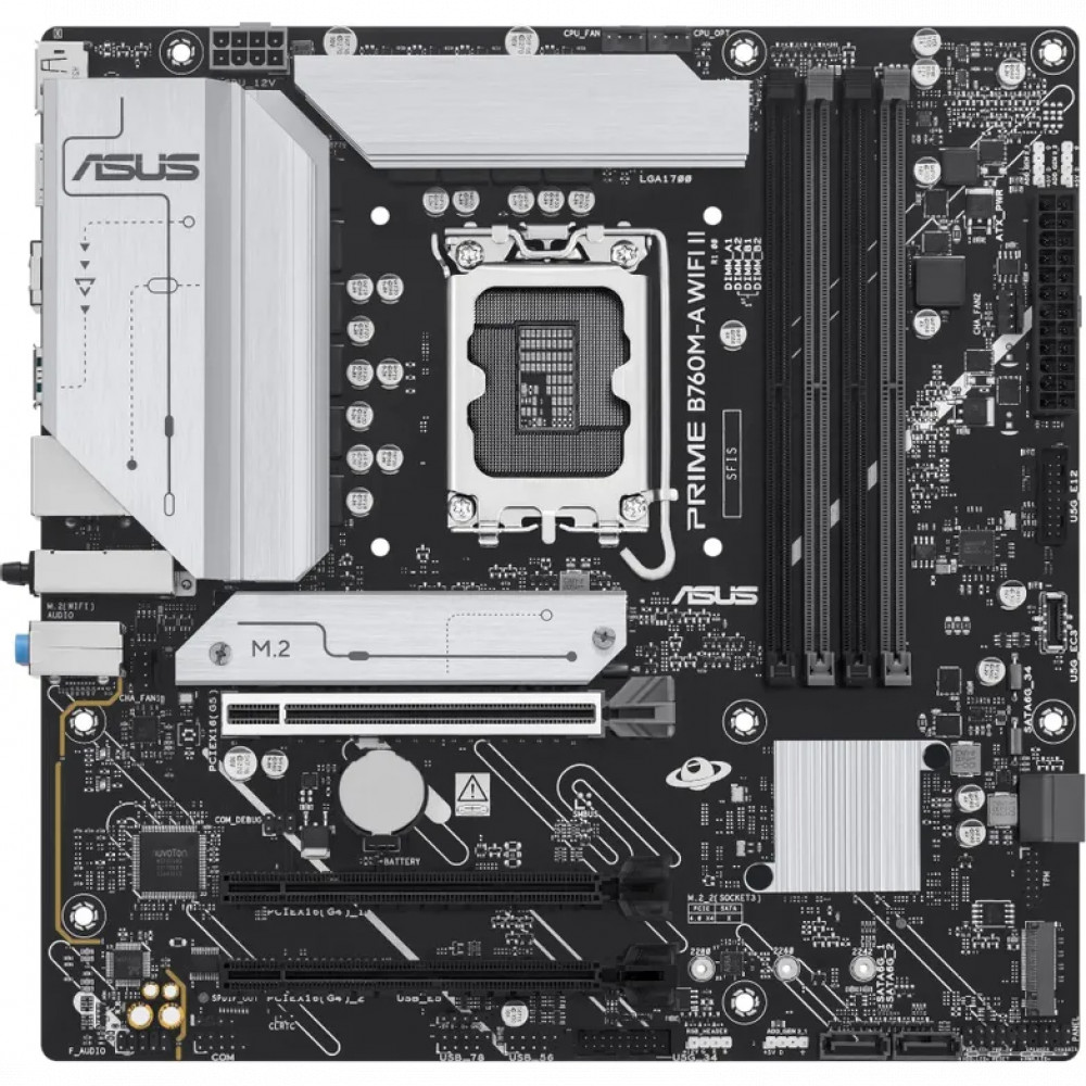 Материнская плата Asus Prime B760M-A Wifi II PRIME B760M-A WIFI II Micro-ATX, LGA 1700 - миниатюра 2