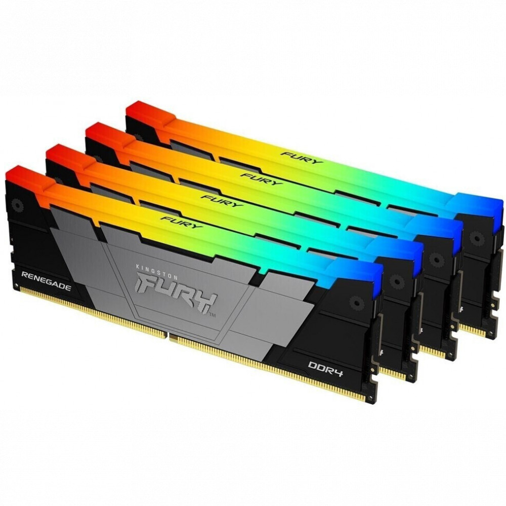 ОЗУ Kingston FURY Renegade RGB KF436C18RB2AK4/128 DIMM, DDR4, 128 Гб (4 х 32 Гб), 3600 МГц — фото товара