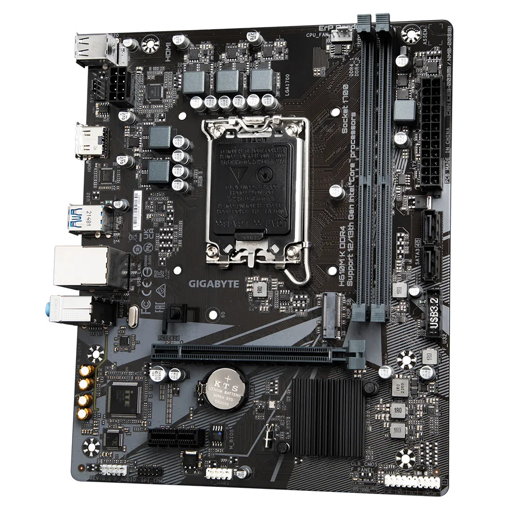 Материнская плата Gigabyte H610M K DDR4 GA-H610M-K-DDR4 Micro-ATX, LGA 1700 - миниатюра 3