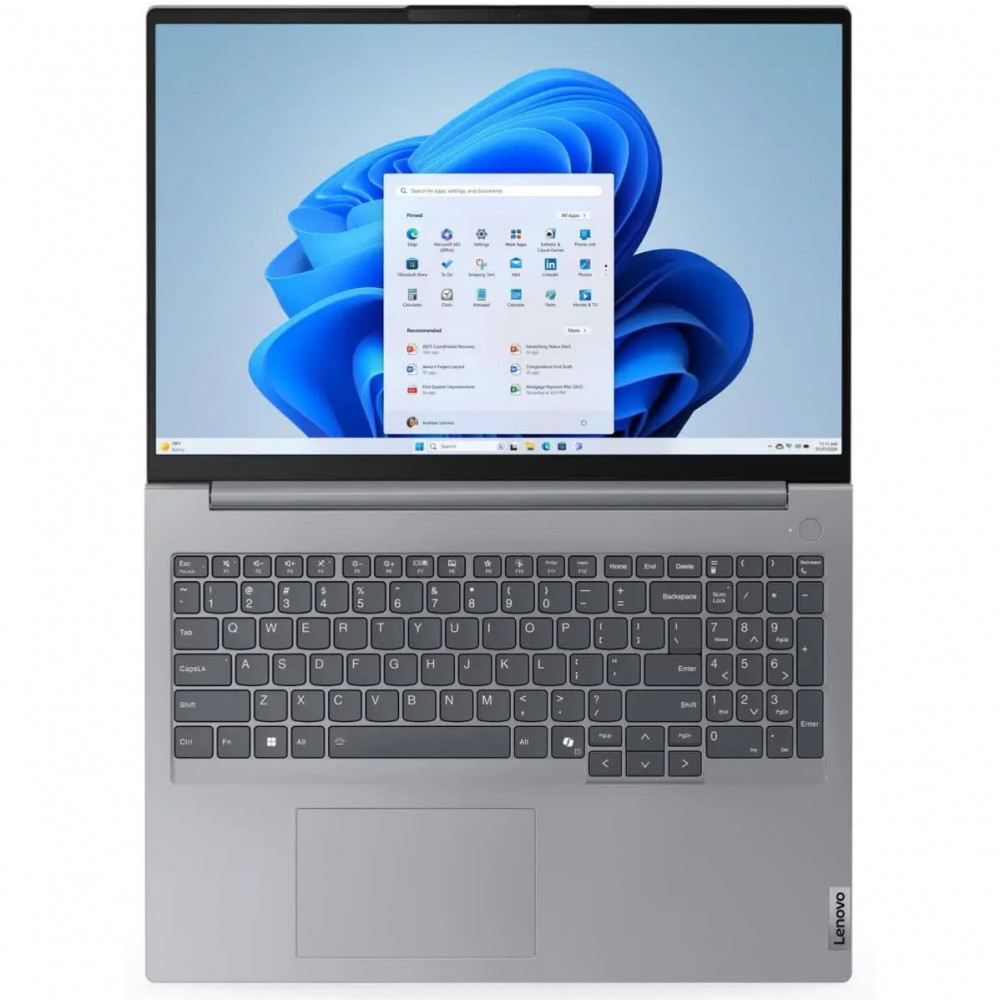 Ноутбук Lenovo ThinkBook 16 G7 AHP 21MU0006CD_PRO 16 ", WQXGA 2560x1600 (16:10), AMD, Ryzen 7, 16 Гб, 512 ГБ, AMD Radeon, Windows 11 Pro — фото товара