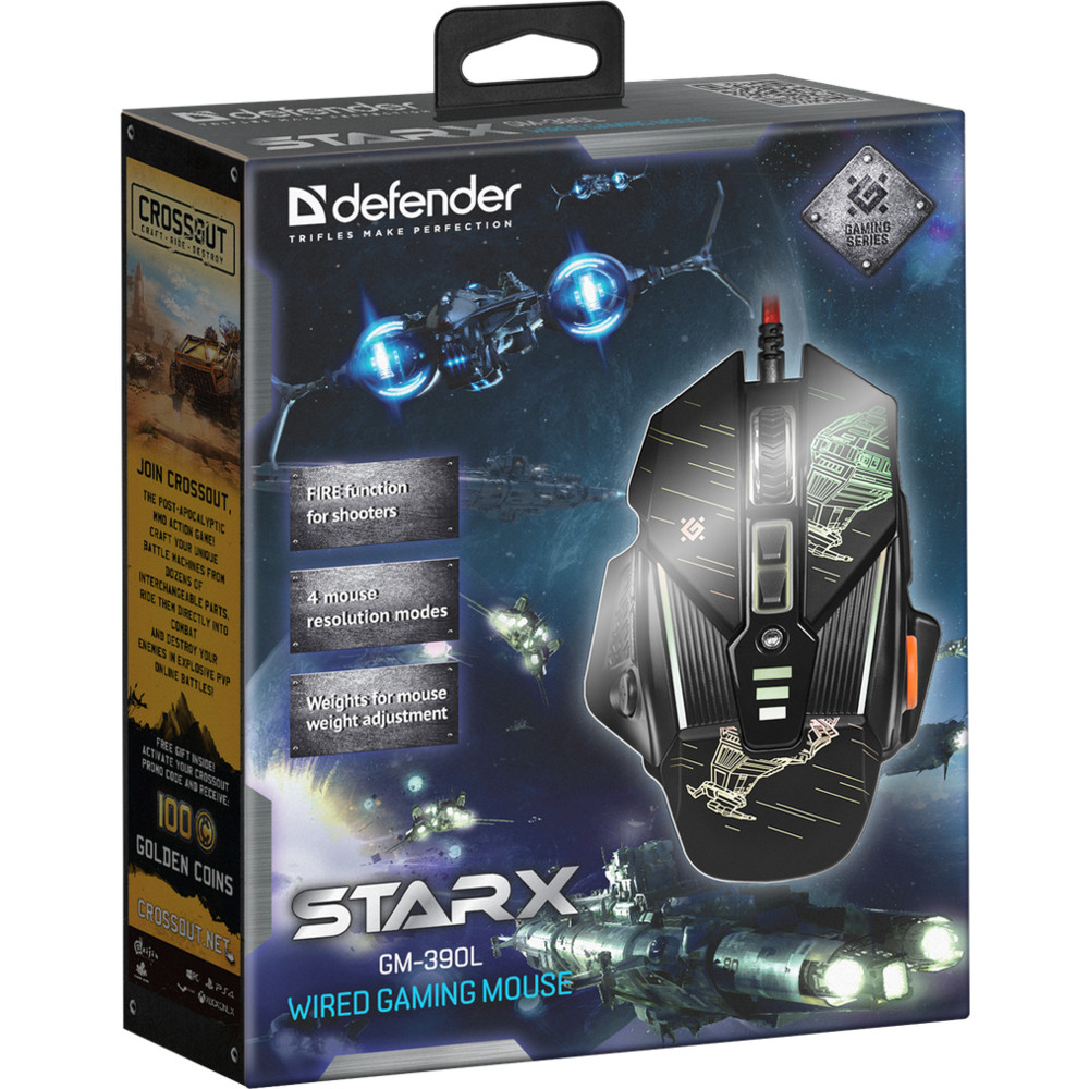 Мышь Defender sTarx GM-390L 52390 Игровые, Проводная - миниатюра 6