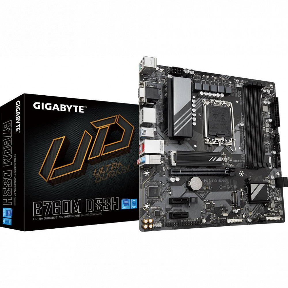 Материнская плата Gigabyte B760M DS3H Micro-ATX, LGA 1700 - миниатюра 6