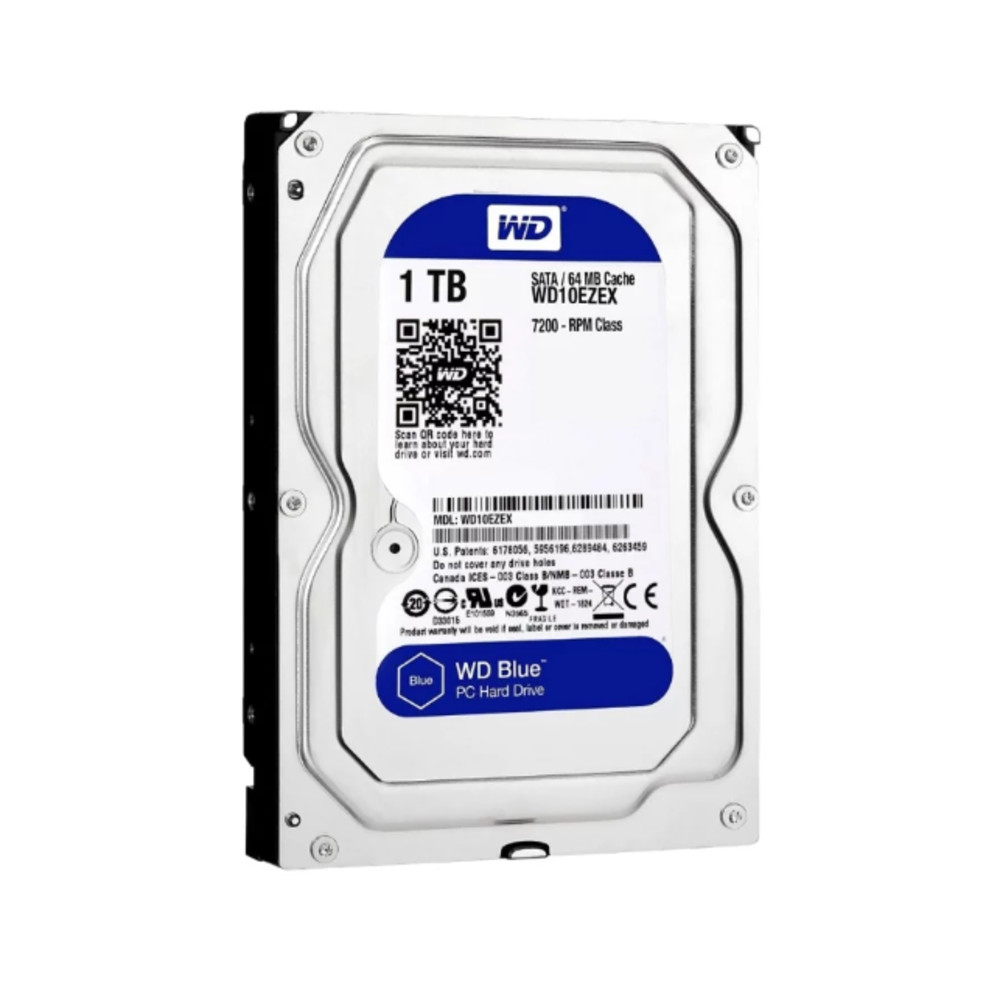 Жесткий диск Western Digital Blue WD10EZEX HDD (классические), 1 ТБ, 3.5 дюйма, SATA — фото товара