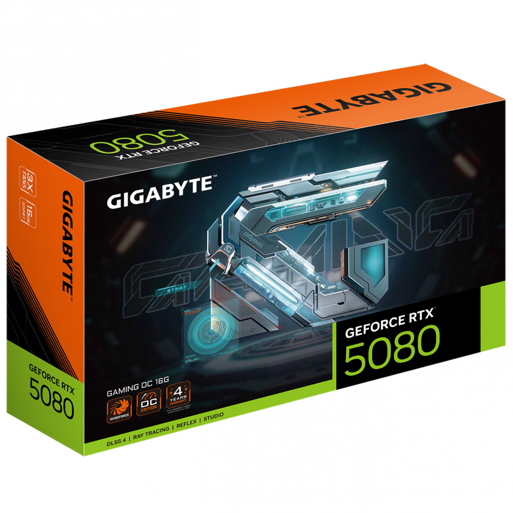 Видеокарта Gigabyte RTX 5080 Gaming OC GV-N5080GAMING OC-16GD 16 ГБ - миниатюра 4