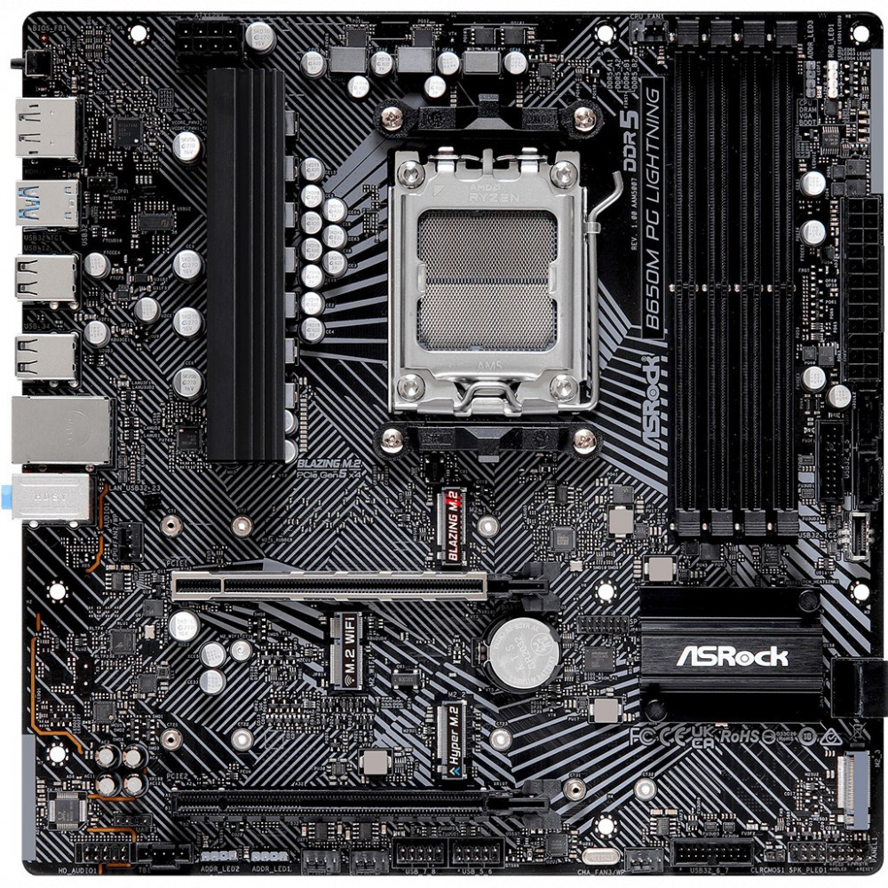 Материнская плата ASRock B650M PG LIGHTNING Micro-ATX, AMD AM5 - миниатюра 2