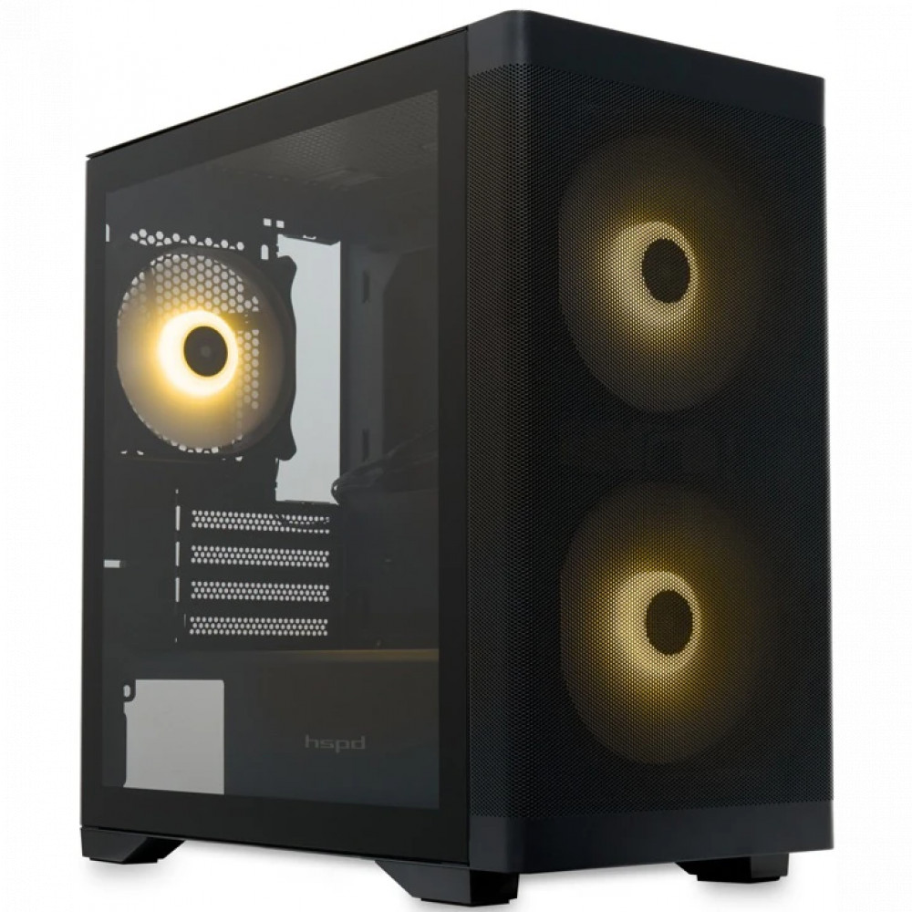 Корпус HSPD M320-TGBK-ARGB Black Mini-Tower — фото товара